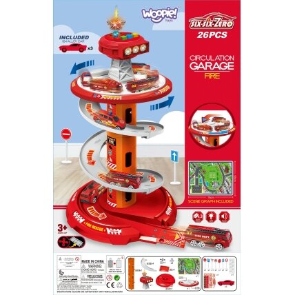 WOOPIE Spiralinis garažas-trasą automobiliukams 3 vnt. 15 WOOPIE Spiralinis garažas-trasą automobiliukams 3 vnt. 15