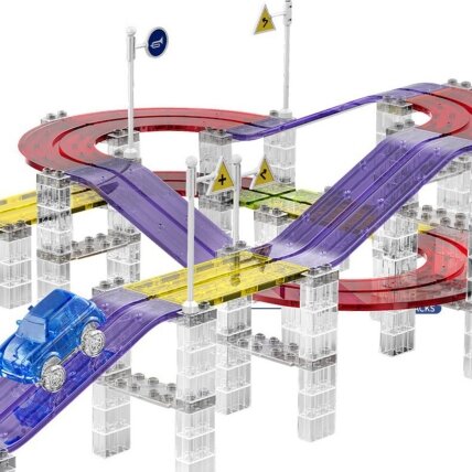 WOOPIE Magnetinė lenktyninė automobilių trasa + mašinėlė 137 vnt. 13 WOOPIE Magnetinė lenktyninė automobilių trasa + mašinėlė 137 vnt. 13