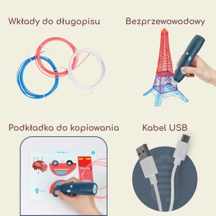 WOOPIE 3D spausdintuvas-rašiklis Pen saugūs užpildai USB 2 WOOPIE 3D spausdintuvas-rašiklis Pen saugūs užpildai USB 2