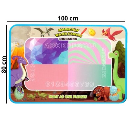 WOOPIE Magiškas vandens piešimo kilimėlis XXL Antspaudukai Skaičiai 100x80 cm 15 WOOPIE Magiškas vandens piešimo kilimėlis XXL Antspaudukai Skaičiai 100x80 cm 15