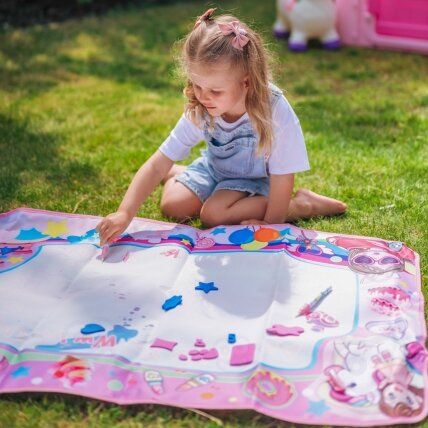 WOOPIE vandens piešimo kilimėlis 2in1 XXL 100x70cm šviečia tamsoje 1