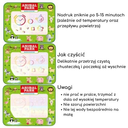 WOOPIE Vandens kilimėlis piešimui 2in1 XXL Dvipusis Gyvūnai 5 WOOPIE Vandens kilimėlis piešimui 2in1 XXL Dvipusis Gyvūnai 5