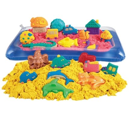 WOOPIE Kinetinis smėlis 0,8 kg rinkinys krepšelyje su formelėmis + / 7 WOOPIE Kinetinis smėlis 0,8 kg rinkinys krepšelyje su formelėmis + / 7