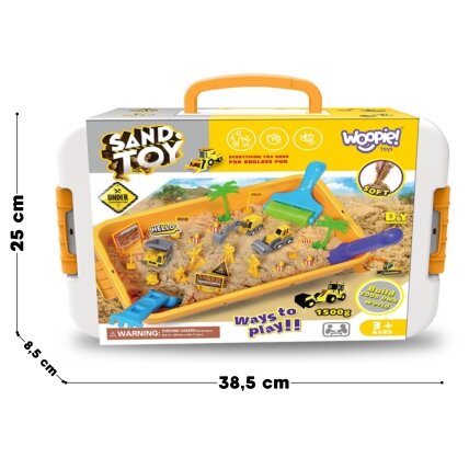 WOOPIE Kinetinis smėlis 1,5 kg XXL rinkinys Statybų aikštelė Staliukas su formelėmis ir transporto priemonėmis 2 WOOPIE Kinetinis smėlis 1,5 kg XXL rinkinys Statybų aikštelė Staliukas su formelėmis ir transporto priemonėmis 2