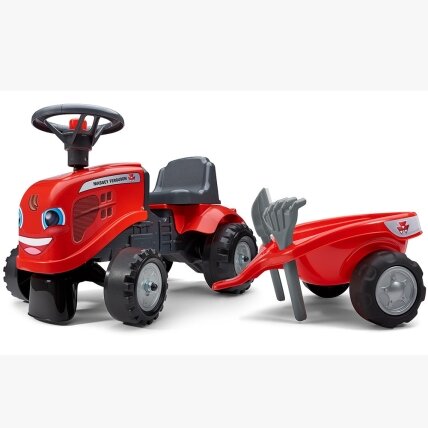 FALK Baby Massey Ferguson raudonas traktoriukas su priekabėle + priedai nuo 1 iki 3 metų 5 FALK Baby Massey Ferguson raudonas traktoriukas su priekabėle + priedai nuo 1 iki 3 metų 5