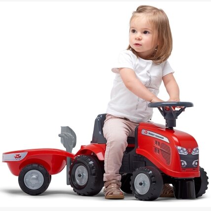 FALK Baby Massey Ferguson raudonas traktoriukas su priekabėle + priedai nuo 1 iki 3 metų 8 FALK Baby Massey Ferguson raudonas traktoriukas su priekabėle + priedai nuo 1 iki 3 metų 8