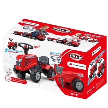 FALK Baby Massey Ferguson raudonas traktoriukas su priekabėle + priedai nuo 1 iki 3 metų 9 FALK Baby Massey Ferguson raudonas traktoriukas su priekabėle + priedai nuo 1 iki 3 metų 9