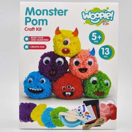 WOOPIE ART&FUN Kūrybinis rinkinys Pasigamink Monstriuką Monster Pom 18