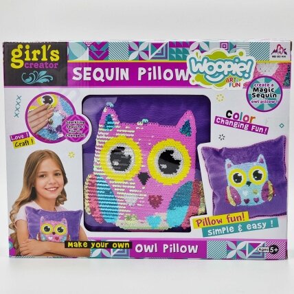 WOOPIE ART&FUN Kūrybinis rinkinys Dekoruojama pelėdos pagalvėlė 4