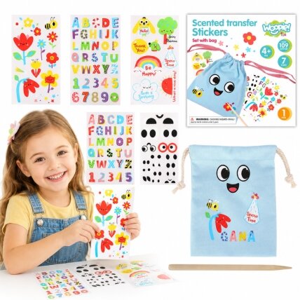 WOOPIE ART&FUN Kūrybinis rinkinys Pasigamink rankinę Maišelio dekoravimas Vaiko vardas DIY