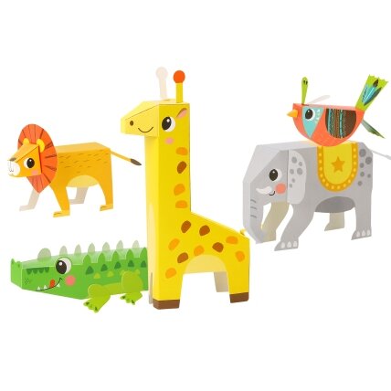 WOOPIE ART&FUN Kūrybinis rinkinys 3D origami „Pasidaryk pats“ 10 gyvūnėlių 9