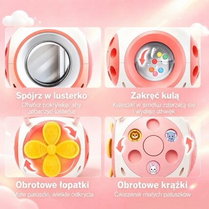WOOPIE BABY edukacinis pianinas-triušiukas vaikams rožinis 3