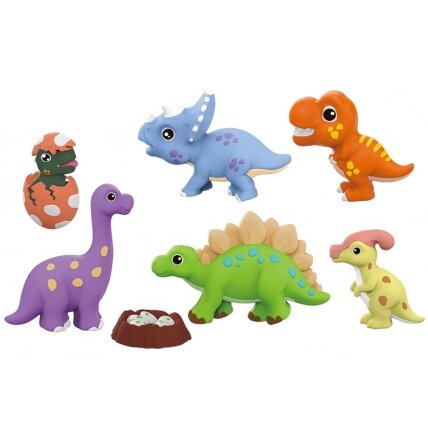 WOOPIE kūrybinis rinkinys su dažais DIY pasigamink gipso liejinius, figūrėles ir nudažyk – dinozaurų rinkinys 5