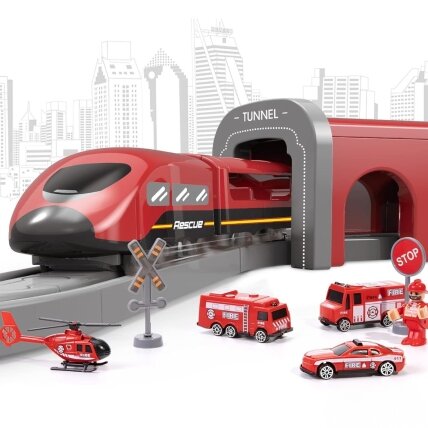 WOOPIE Elektrinis traukinio rinkinys Pendolino gaisrinė 66 el. 7