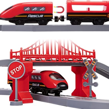 WOOPIE Elektrinis traukinio rinkinys Pendolino gaisrinė 66 el. 9