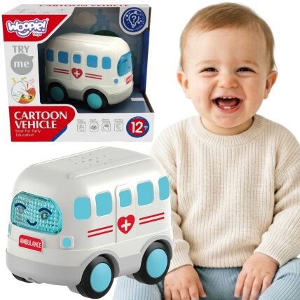 WOOPIE BABY Interaktyvus greitosios pagalbos automobilis Ambulansas Garso efektai Šviesos