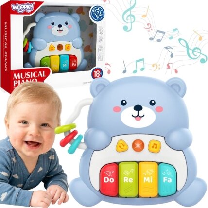 WOOPIE BABY Interaktyvus pianinas Muzikinis meškiukas 1 el. WOOPIE BABY Interaktyvus pianinas Muzikinis meškiukas 1 el.