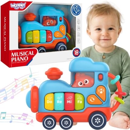 WOOPIE BABY Interaktyvus muzikinis pianinas lokomotyvas