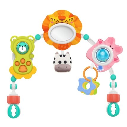 WOOPIE BABY Sensorinis lankas lovytei ir vežimėliui Gyvūnai Liūtas Meškiukas 5
