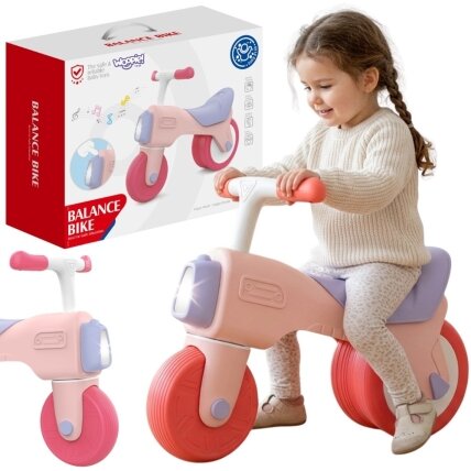 WOOPIE  BABY Balansinis dviratukas Ežiukas Garsas 18m+ Rožinis