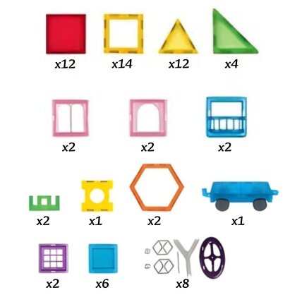 WOOPIE 3D magnetinės kaladėlės edukacinės panelės vaikams 5 WOOPIE 3D magnetinės kaladėlės edukacinės panelės vaikams 5