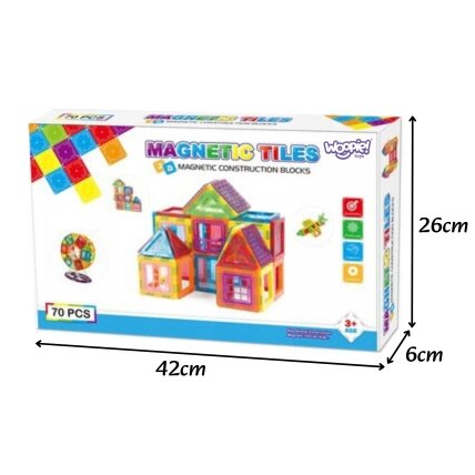 WOOPIE 3D magnetinės kaladėlės edukacinės panelės vaikams 6 WOOPIE 3D magnetinės kaladėlės edukacinės panelės vaikams 6