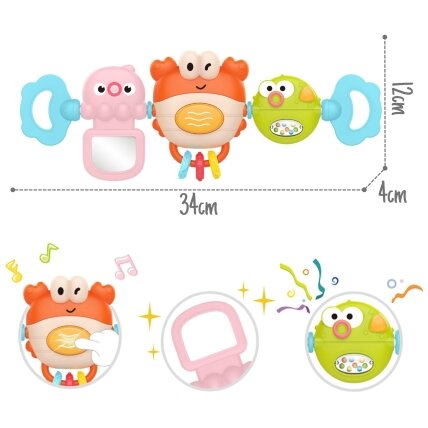 WOOPIE BABY Pakabinamas žaislas vežimėliui ir lovytei Sensorinis Grojantis krabas Veidrodėlis Žuvelė 6m 3 WOOPIE BABY Pakabinamas žaislas vežimėliui ir lovytei Sensorinis Grojantis krabas Veidrodėlis Žuvelė 6m 3