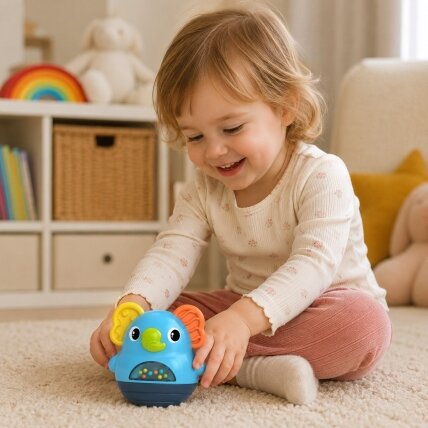 WOOPIE BABY Vaikiška vėduoklė-drambliukas barškutis sensorinis interaktyvus 6 mėn.+ 1 WOOPIE BABY Vaikiška vėduoklė-drambliukas barškutis sensorinis interaktyvus 6 mėn.+ 1