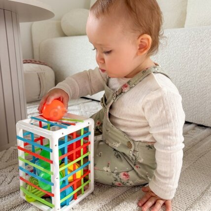 WOOPIE BABY Elastingas sensorinis kubas-rūšiuoklis vaikams Spalvotos formos 13 vnt. 4 WOOPIE BABY Elastingas sensorinis kubas-rūšiuoklis vaikams Spalvotos formos 13 vnt. 4
