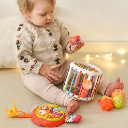 WOOPIE BABY Interaktyvus sensorinis cilindras-kubas būgnelis 2