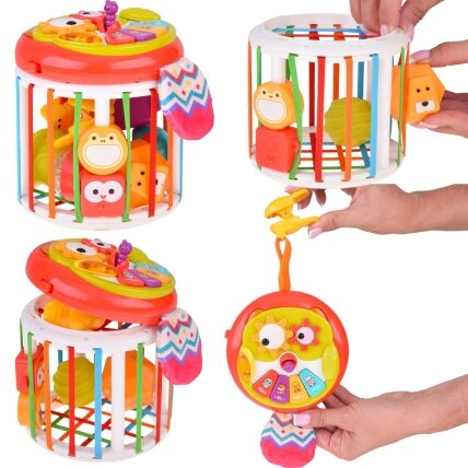 WOOPIE BABY Interaktyvus sensorinis cilindras-kubas būgnelis 6 WOOPIE BABY Interaktyvus sensorinis cilindras-kubas būgnelis 6