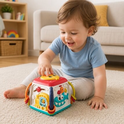 WOOPIE BABY Interaktyvus daugiafunkcis edukacinis kubas 18m+ 1 WOOPIE BABY Interaktyvus daugiafunkcis edukacinis kubas 18m+ 1