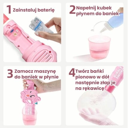 WOOPIE Stebuklingas burbulų pistoletas su dūmais Burbulų pūtimo aparatas Vienaragis 3