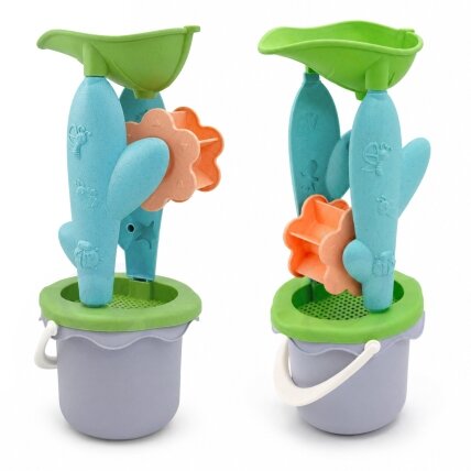 WOOPIE GREEN rinkinys su kibirėliu ir vandens ratuku 4 vnt. 3 WOOPIE GREEN rinkinys su kibirėliu ir vandens ratuku 4 vnt. 3