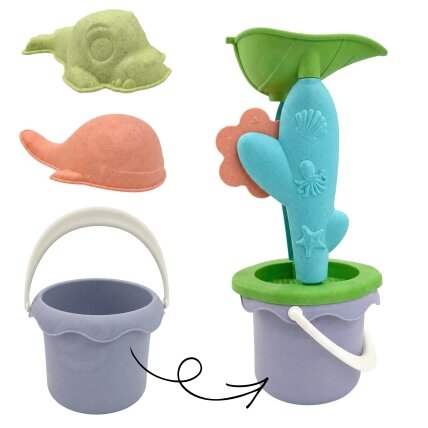 WOOPIE GREEN rinkinys su kibirėliu ir vandens ratuku 4 vnt. 4 WOOPIE GREEN rinkinys su kibirėliu ir vandens ratuku 4 vnt. 4
