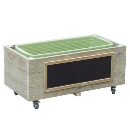 Classic World Edu medinė gėlių dėžė-vazonas ant ratukų vaikams su lenta 3 Classic World Edu medinė gėlių dėžė-vazonas ant ratukų vaikams su lenta 3