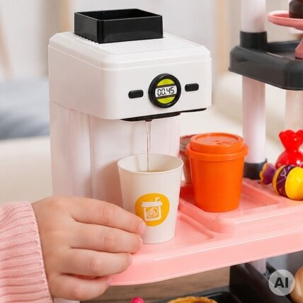 WOOPIE Kavinė Konditerija Parduotuvėlė Vaikams Kasa Aparatas Espresso Garsas 3 WOOPIE Kavinė Konditerija Parduotuvėlė Vaikams Kasa Aparatas Espresso Garsas 3