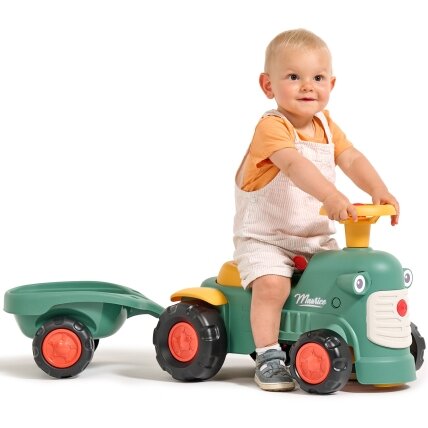 FALK Baby Maurice žalias vintažinis traktoriukas su priekaba nuo 1 iki 3 metų 3 FALK Baby Maurice žalias vintažinis traktoriukas su priekaba nuo 1 iki 3 metų 3