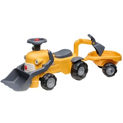 FALK vaikštynė-važiuoklė Ežiukas Ekskavatorius Marcel su priekaba 2 FALK vaikštynė-važiuoklė Ežiukas Ekskavatorius Marcel su priekaba 2