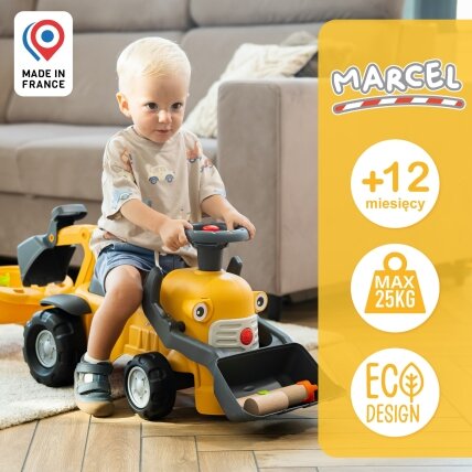 FALK vaikštynė-važiuoklė Ežiukas Ekskavatorius Marcel su priekaba 4 FALK vaikštynė-važiuoklė Ežiukas Ekskavatorius Marcel su priekaba 4
