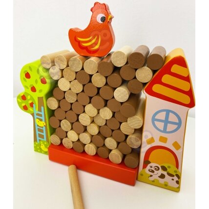 TOOKY TOY Vikrumo žaidimas Krentanti višta Medinis ūkis 7 TOOKY TOY Vikrumo žaidimas Krentanti višta Medinis ūkis 7