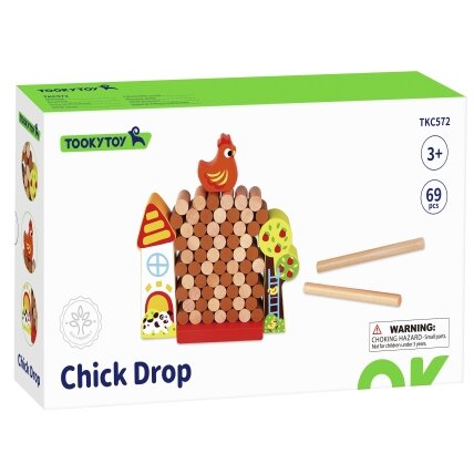 TOOKY TOY Vikrumo žaidimas Krentanti višta Medinis ūkis 12 TOOKY TOY Vikrumo žaidimas Krentanti višta Medinis ūkis 12