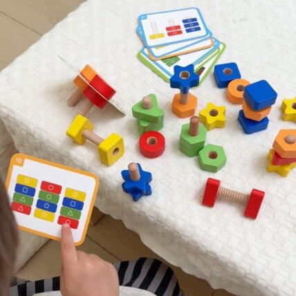 VIGA Varžtai Veržlės Montessori žaislas Spalvų derinimas 30 EL 6 VIGA Varžtai Veržlės Montessori žaislas Spalvų derinimas 30 EL 6