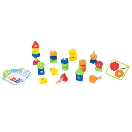 VIGA Varžtai Veržlės Montessori žaislas Spalvų derinimas 30 EL 8 VIGA Varžtai Veržlės Montessori žaislas Spalvų derinimas 30 EL 8