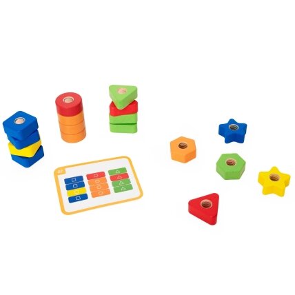 VIGA Varžtai Veržlės Montessori žaislas Spalvų derinimas 30 EL 9 VIGA Varžtai Veržlės Montessori žaislas Spalvų derinimas 30 EL 9