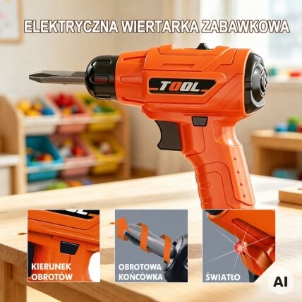 WOOPIE Įrankių rinkinys lagamine 78 el. Mažasis meistras Akumuliatorinis gręžtuvas Šviesa 3