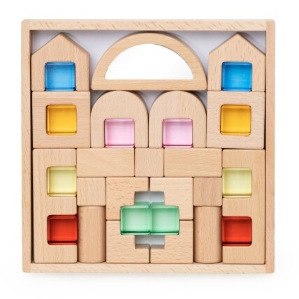 VIGA medinės konstrukcinės kaladėlės su spalvotais langeliais 32 vnt. 9 VIGA medinės konstrukcinės kaladėlės su spalvotais langeliais 32 vnt. 9