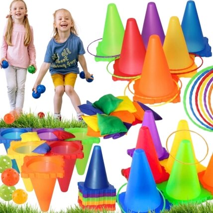 WOOPIE Sodo žaidimų rinkinys 3in1 Taikinių mėtymas kūgeliai žiedai maišeliai 30 el. WOOPIE Sodo žaidimų rinkinys 3in1 Taikinių mėtymas kūgeliai žiedai maišeliai 30 el.