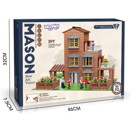 WOOPIE Konstrukcinis rinkinys Vila iš plytelių 454 vnt. Mažasis architektas 4 WOOPIE Konstrukcinis rinkinys Vila iš plytelių 454 vnt. Mažasis architektas 4