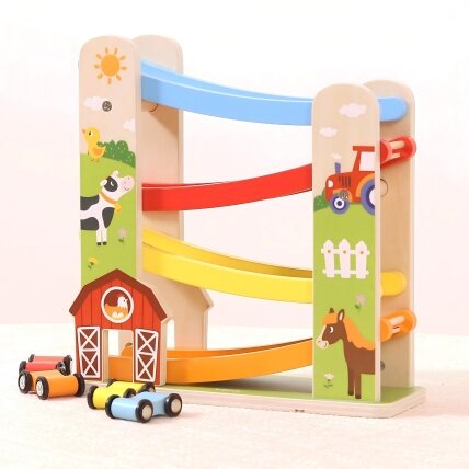 VIGA Medinė nusileidimo trasa automobiliukams Lenktynių trasa ferma 9 VIGA Medinė nusileidimo trasa automobiliukams Lenktynių trasa ferma 9